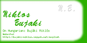 miklos bujaki business card