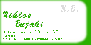 miklos bujaki business card